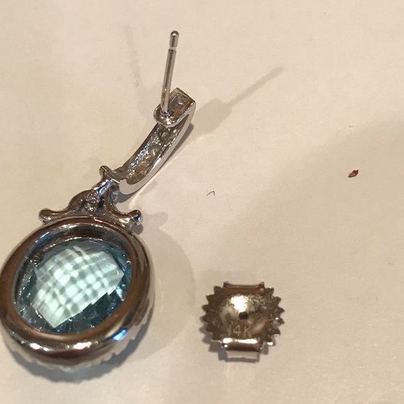 14K WHITE GOLD LARGE AQUAMARINE STONES. NWT $600.00 - Picture 15 of 16